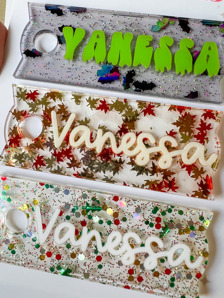 Fall leaves acrylic name plate