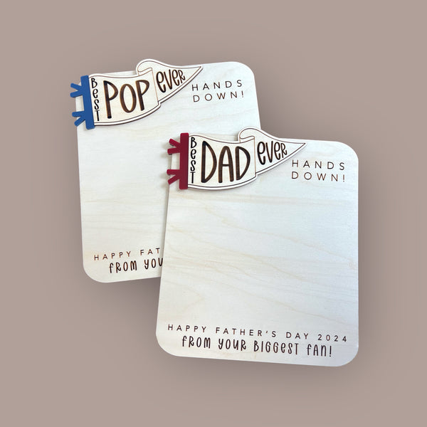 WS Best Ever Dad Handprint Sign