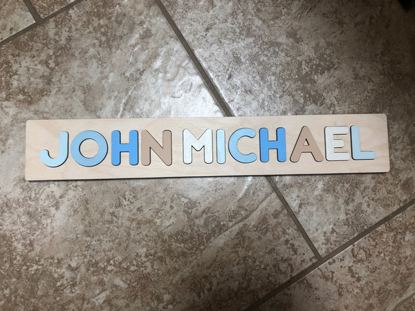 Wooden name puzzle