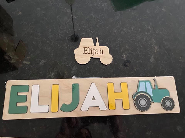 Kids name puzzle with theme