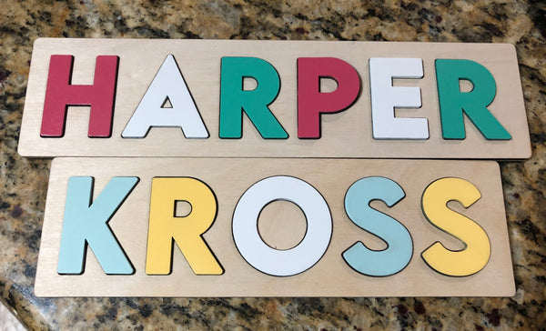 Wooden name puzzle