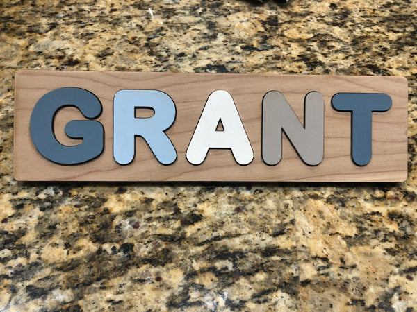 Wooden name puzzle