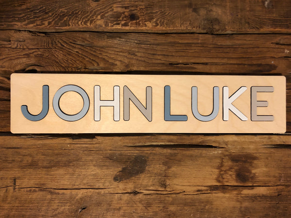 Wooden name puzzle
