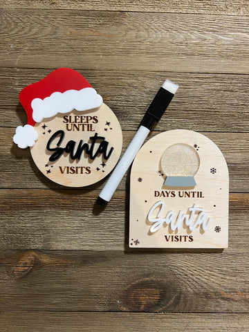 Santa countdown magnets
