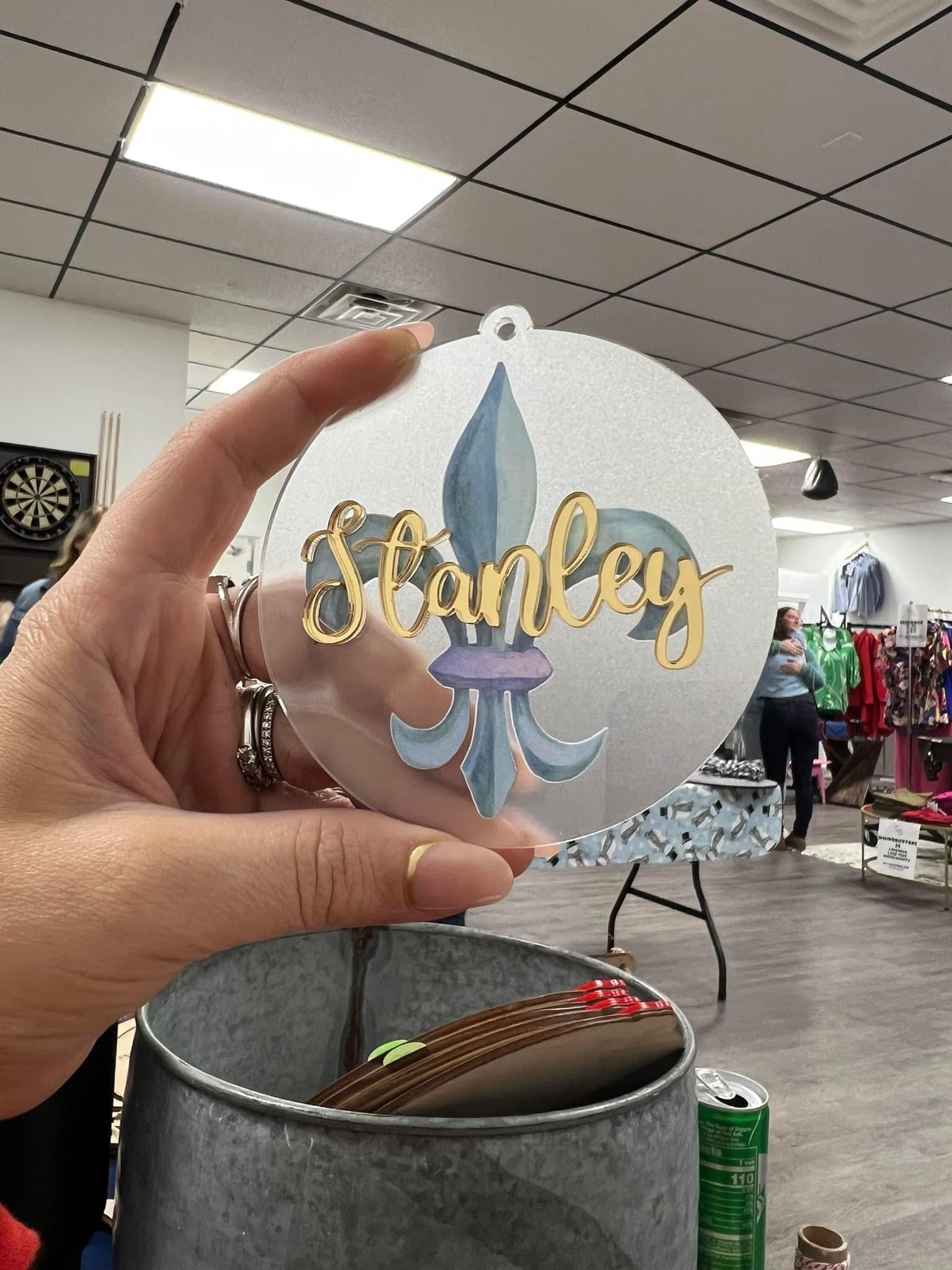 Fleur De Lis personalized ornament