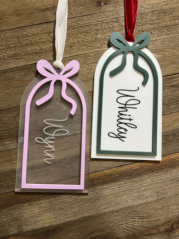 Bow Stocking Tag/Ornament