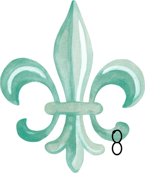 Fleur De Lis personalized ornament