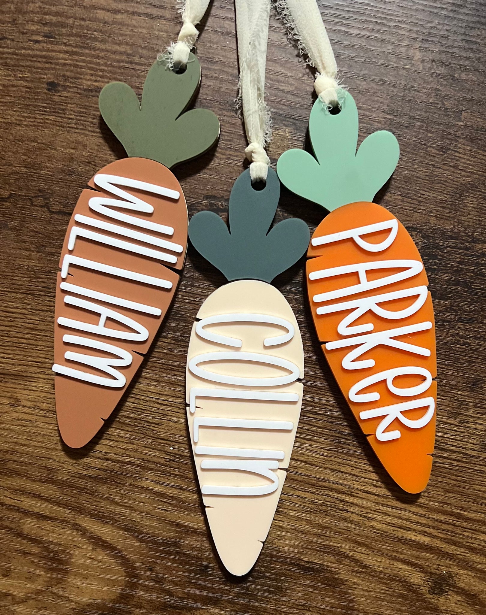 Carrot Easter basket tags