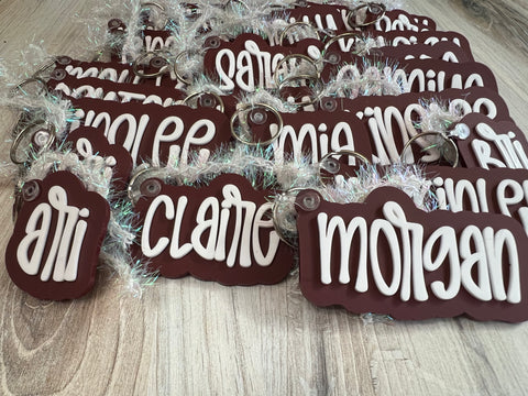 Name bag tag/keychain