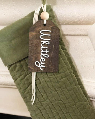 Wooden Stocking Tag