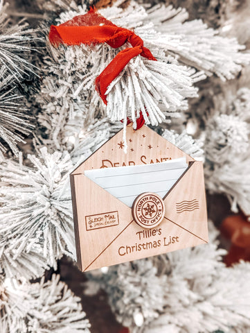 Christmas list ornament